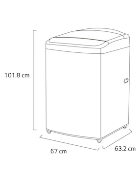Lavadora Lg 19 kg automática carga superior wt19wv6