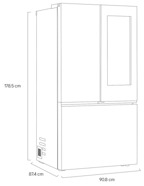 Refrigerador French Door Lg 32 pies cúbicos inverter y no frost con fábrica de hielo GM90FQP