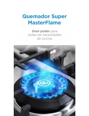 Estufa de piso a gas natural/LP Midea Master Cookplus 75.7 cm MGS30FS1BIABBF de 6 quemadores