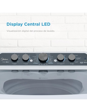 Lavadora Midea 23 kg automática carga superior ma500w23/w