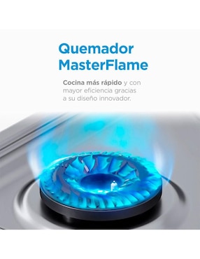 Estufa de piso a gas LP Midea mastercook 55.6 cm MGS20FS1BIABG de 4 quemadores