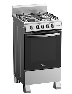 Estufa de piso a gas LP Midea mastercook 55.6 cm MGS20FS1BIABG de 4 quemadores