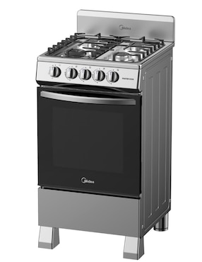 Estufa de piso a gas LP Midea mastercook 55.6 cm MGS20FS1BIABG de 4 quemadores