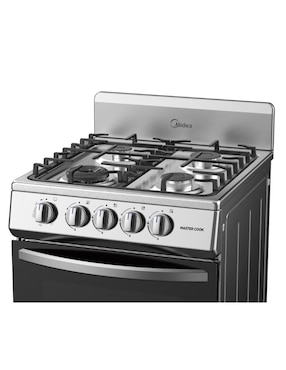 Estufa de piso a gas LP Midea mastercook 55.6 cm MGS20FS1BIABG de 4 quemadores