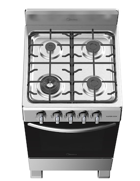 Estufa de piso a gas LP Midea mastercook 55.6 cm MGS20FS1BIABG de 4 quemadores