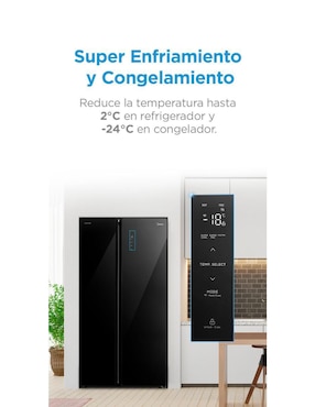 Refrigerador dúplex Midea Inverter Quattro 20 pies cúbicos inverter y no frost y fábrica de hielo MDRS710FGM22