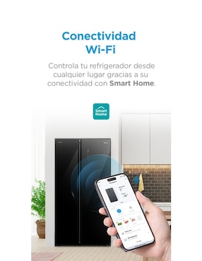 Refrigerador dúplex Midea Inverter Quattro 20 pies cúbicos inverter y no frost y fábrica de hielo MDRS710FGM22