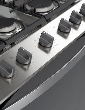 Combo estufa de piso a Gas LP Whirlpool estufa 76 cm campana 80 cm CWFR5200D-HH de 6 quemadores