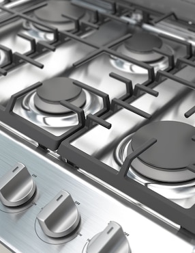Combo Estufa de piso a Gas LP Whirlpool estufa 76 cm campana 80 cm CWFR3400D-HH de 6 quemadores