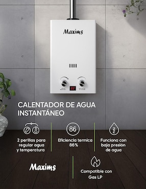 Calentador de paso Maxims 6 L Gas LP