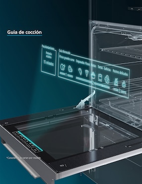 Estufa de piso a Gas LP Mabe Air Fry 76 cm EMHA7602JBS0 de 6 quemadores