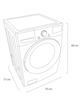 Lavadora LG 22 kg automática carga frontal WM22BV2S6R