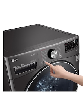 Lavadora LG 22 kg automática carga frontal WM22BV2S6R
