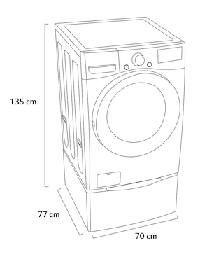 Lavadora LG 22 kg automática carga frontal WM22WV26SR.WDP6W