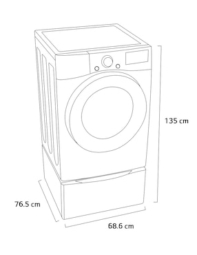 Secadora de gas LG de 22 kg con 13 ciclos DF22WV2SR.WDP6W