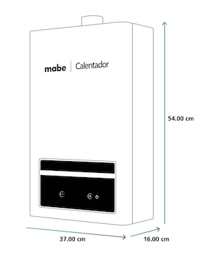 Calentador de depósito Mabe CMBM16M1FSNA 16 L Gas Natural