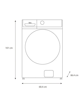 Lavadora Midea 21 kg automática carga frontal
MH04W210/S