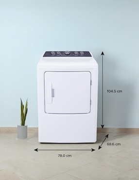 Secadora de gas Midea de 23 kg con 8 ciclos MD500D230/W