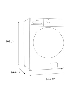 Secadora de electrónico Midea de 22 kg con 14 ciclos MH04D220/S