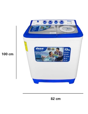 Lavadora doble tina Dace 13 kg semiautomática carga superior LS13061PPBA