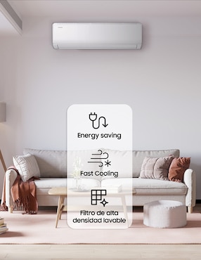 Aire acondicionado mini split inverter Samsung frío y calor 18000 BTU AR40F18C0AMAX