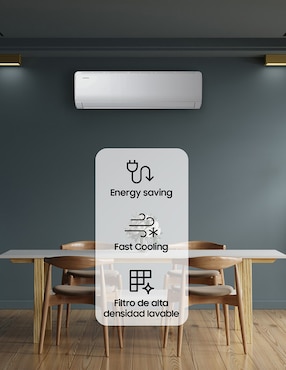 Aire acondicionado mini split inverter Samsung frío y calor 12000 BTU AR40F12C0AMAX