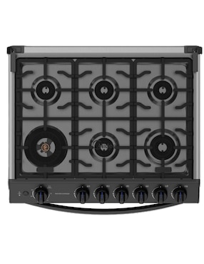 Estufa de piso a Gas natural/LP Midea 75.7 cm MGS30FS1LIASBT de 6 quemadores