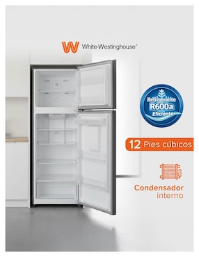 Refrigerador Top Mount White Westinghouse 12 pies cúbicos inverter y no frost WWCR118334AHWD_05