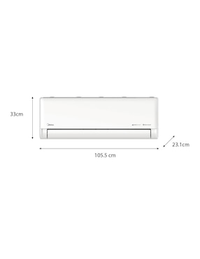 Aire acondicionado mini split inverter Midea frío y calor 24000 BTU MAS24H2EZI 220V