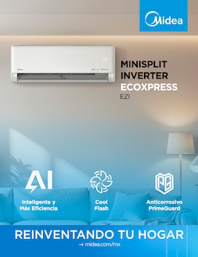 Aire acondicionado mini split inverter Midea frío y calor 24000 BTU MAS24H2EZI 220V