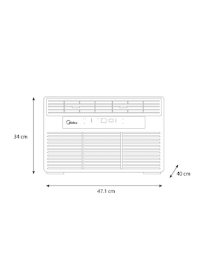 Aire acondicionado de ventana Midea frío 8000 BTU 
MAW08C1OUK 115V