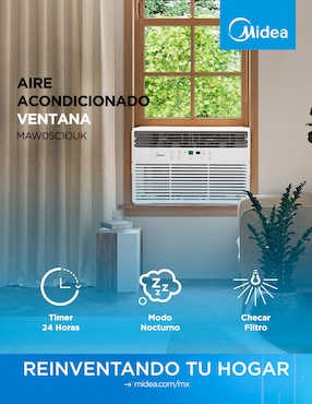Aire acondicionado de ventana Midea frío 8000 BTU 
MAW08C1OUK 115V