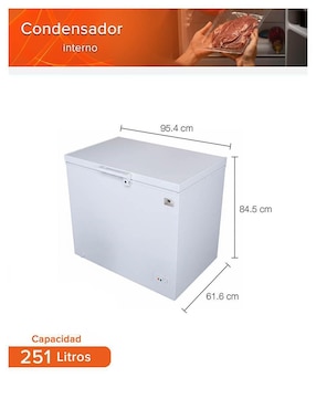 Congelador White Westinghouse WWCCF89251LHWSD horizontal 9 pies cúbicos