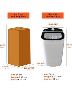 Secadora electrónica White Westinghouse de 8 kg con 1 ciclo WWCSD1003MG