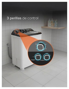 Lavadora doble tina White Westinghouse 11 kg semiautomática carga superior WWXCTT11703BK_05