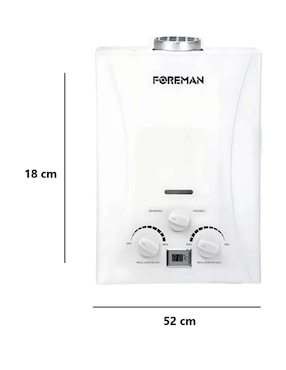 Calentador de paso Foreman FO21026L 6 L Gas LP