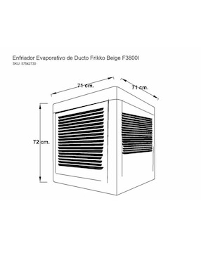Enfriador evaporativo Frikko frío F3800I 110 V