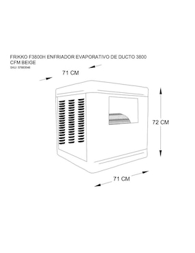 Enfriador evaporativo Frikko frío F3800H 110 V