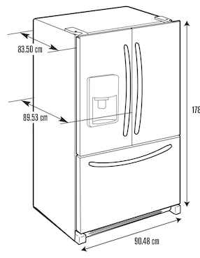 Refrigerador french door Maytag 24 pies cúbicos no frost y fábrica de hielo MFI2570FEZ