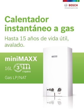 Calentador de paso Bosch GWH16-2 COD B F3 31 S1905 gas lp