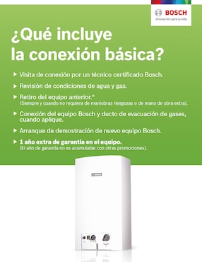 Calentador de paso Bosch GWH16-2 COD B F3 31 S1905 gas lp