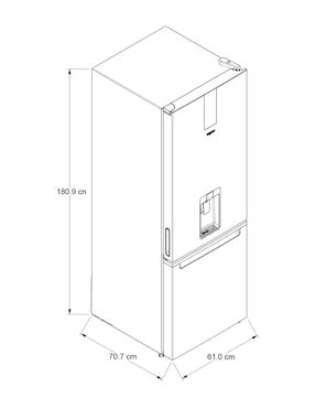 Refrigerador bottom mount Whirlpool 13 pies cúbicos no frost WB1333V