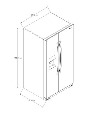 Refrigerador top mount Whirlpool 25 pies cúbicos no frost y fábrica de hielo WD5620S