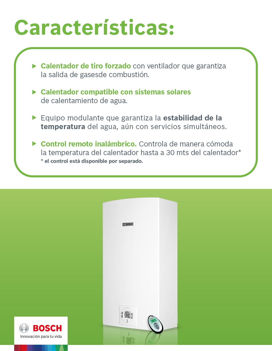 Calentador de paso easy control 26lts lp sin tamaño gas lp 18
