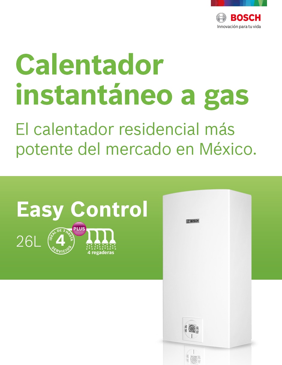 Calentador de paso easy control 26lts lp sin tamaño gas lp 19
