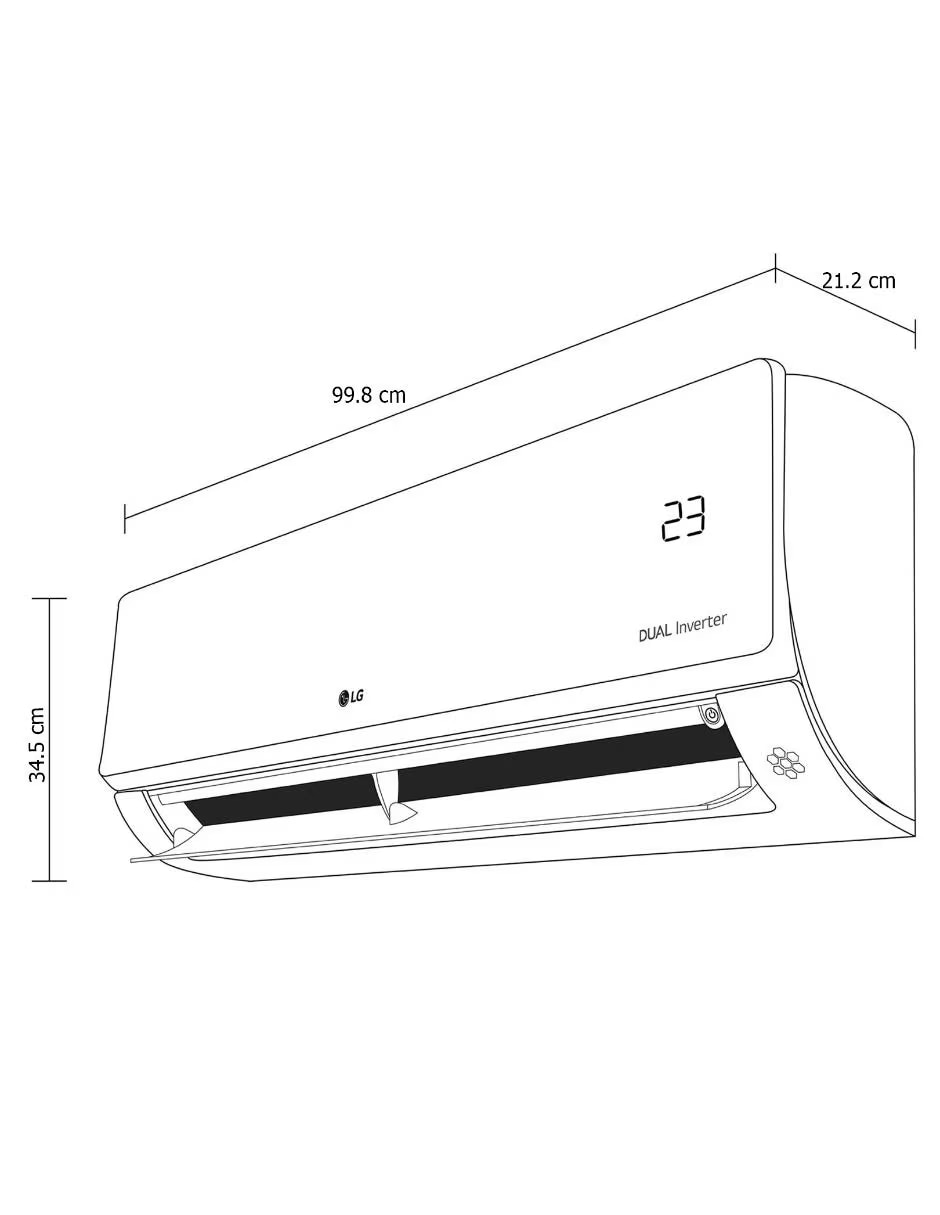 Aire acondicionado mini split frío y calor 18000 BTU VR182HW 230 V 10