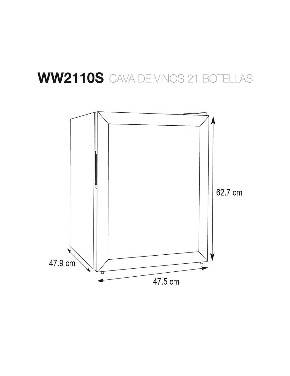 Cava de vinos Ww2110S capacidad 20 botellas 10