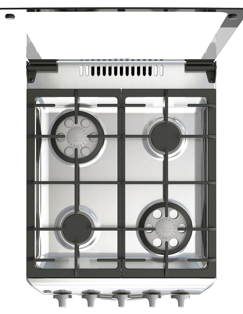 Estufa de piso a Gas LP 50 cm WWR7000S de 4 quemadores 8
