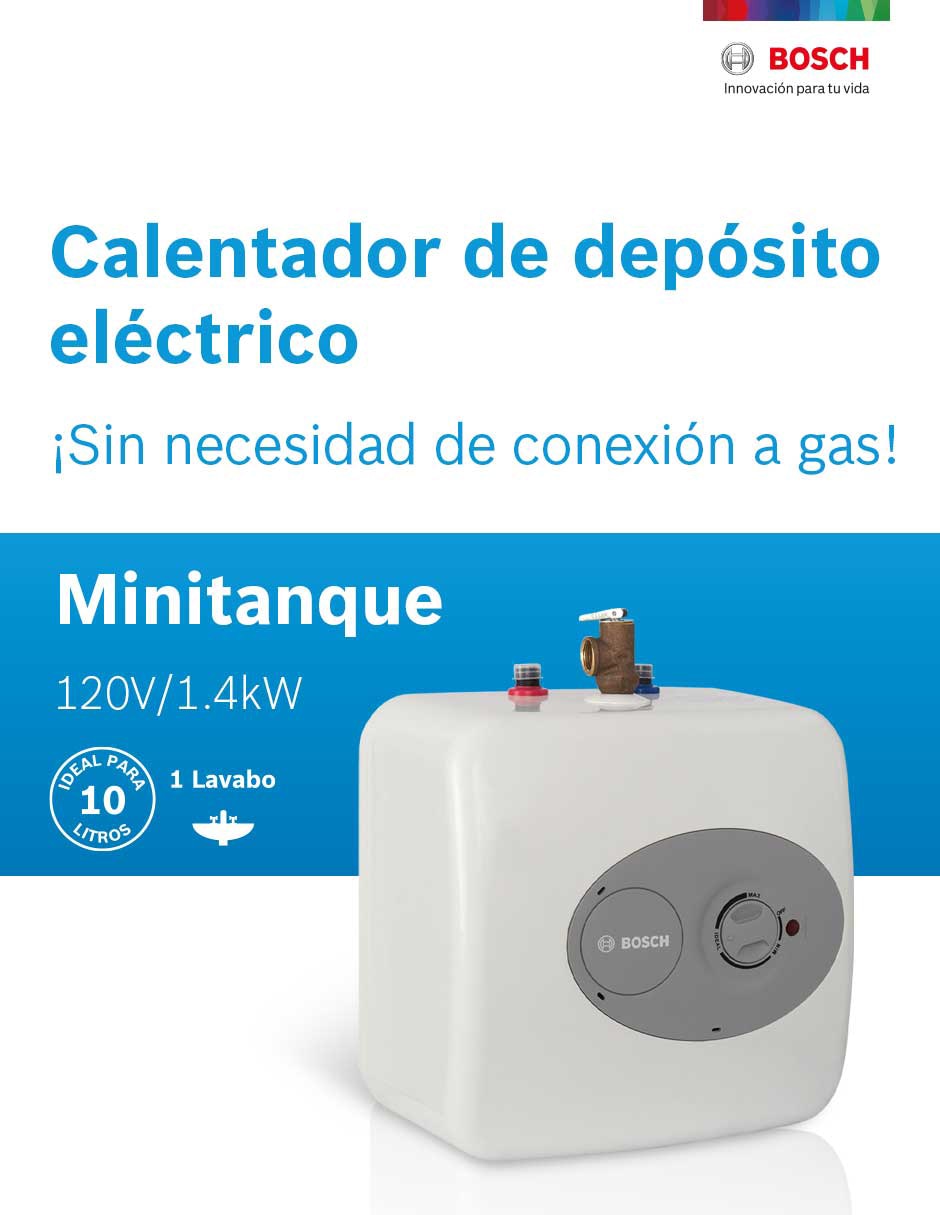 Calentador de depósito Minitanque 10 L eléctrico 6