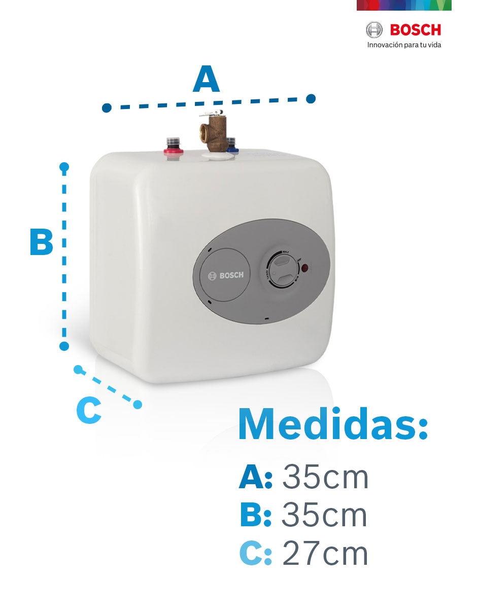 Calentador de depósito Minitanque 10 L eléctrico 8